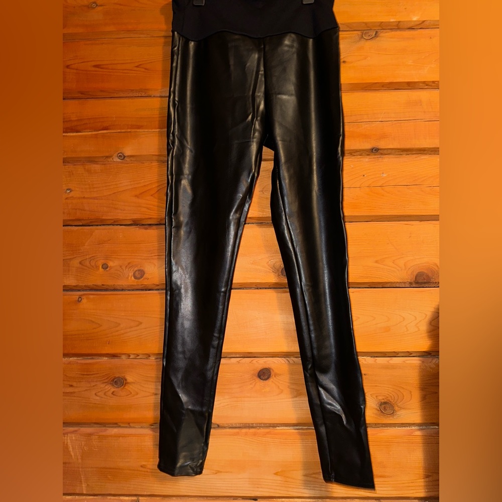 spanx faux leather leggings
